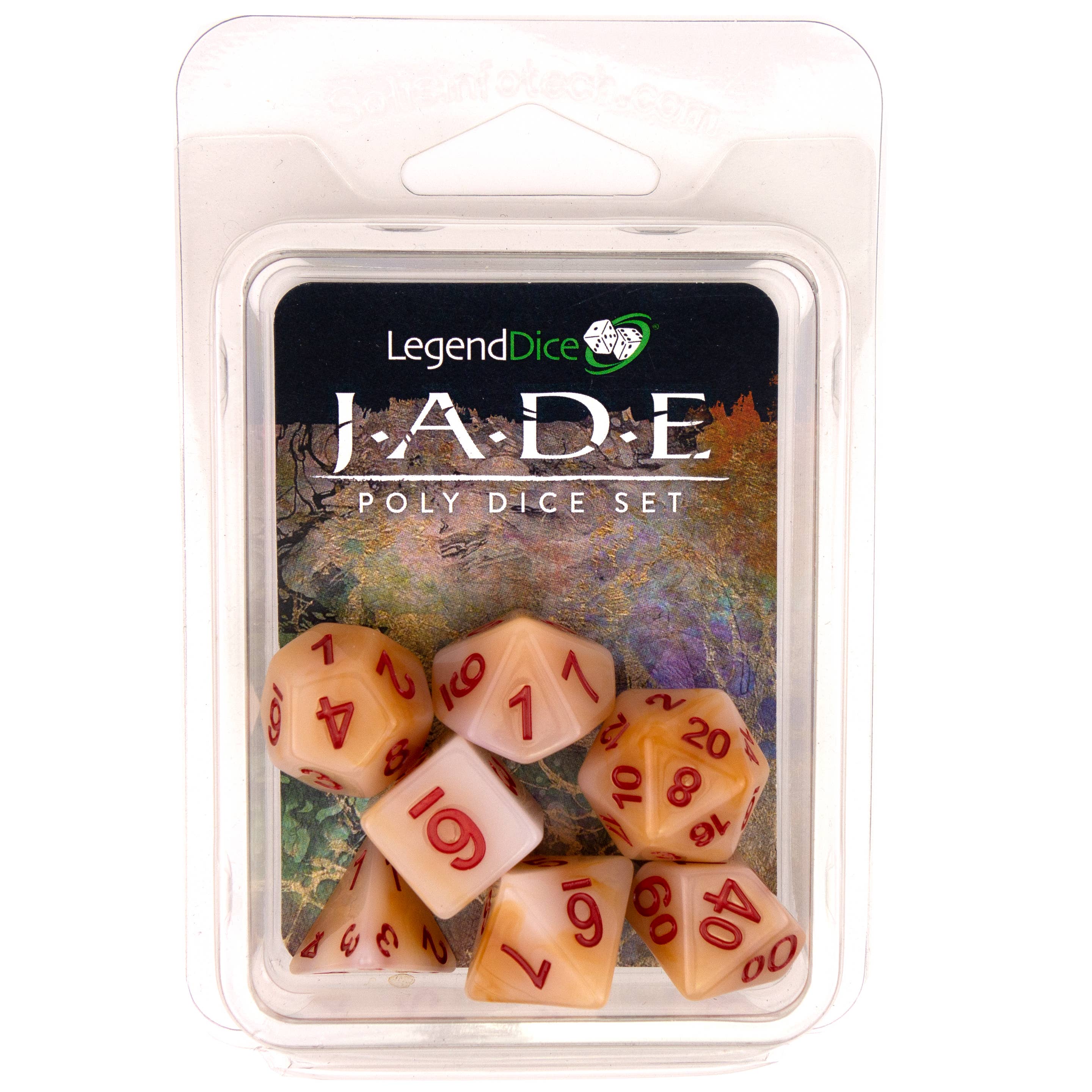 Clamshell Dice Jade and Opal