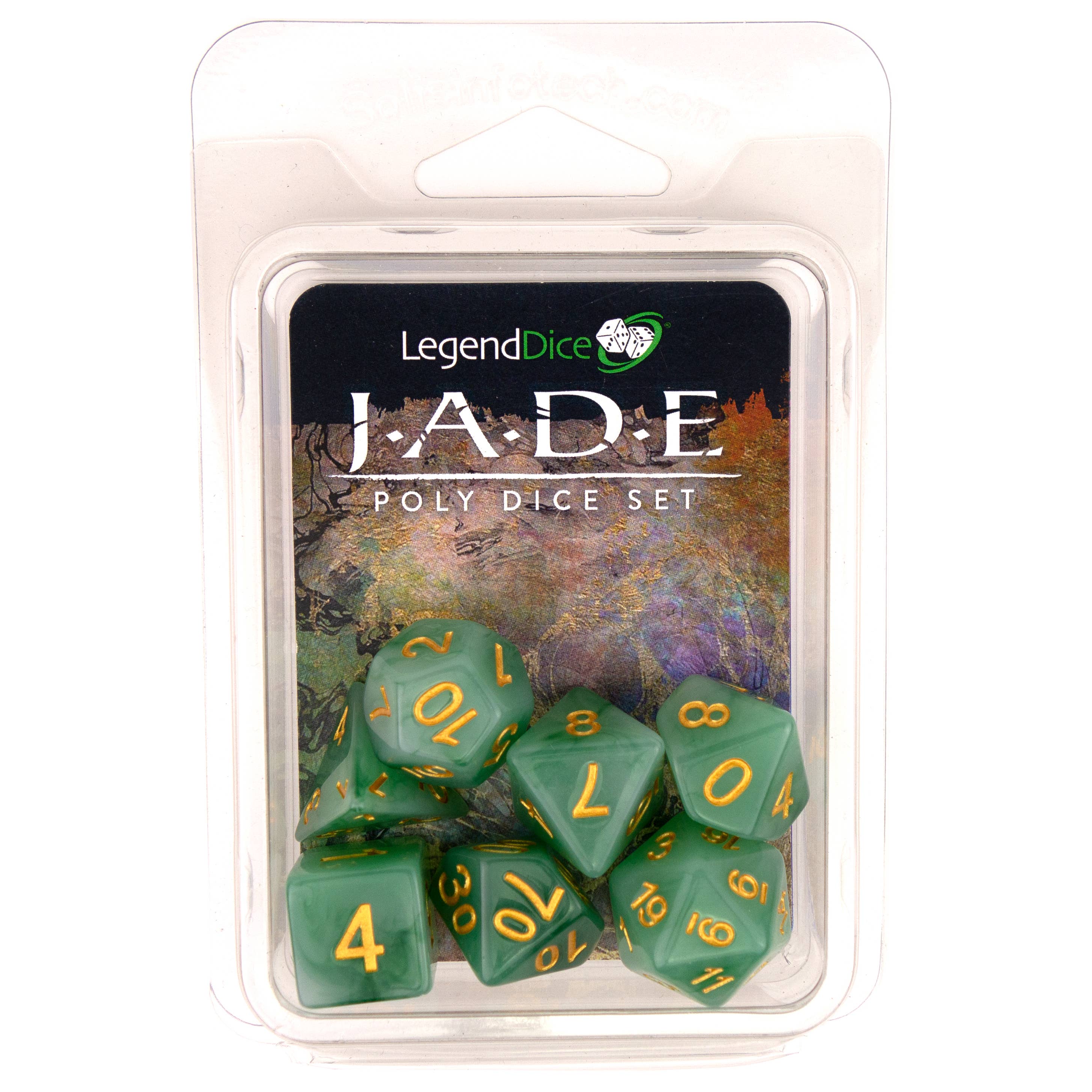 Clamshell Dice Jade and Opal