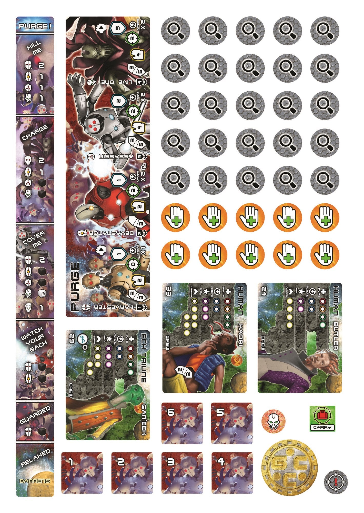 Core Space Boards and Counters