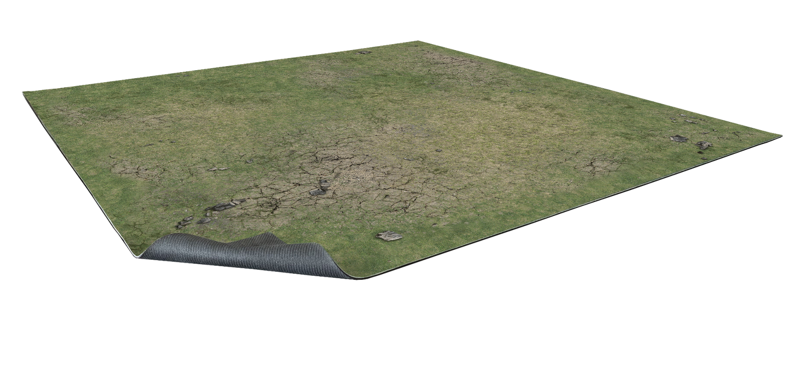 Grassy Fields Gaming Mat 2x2 - Grid