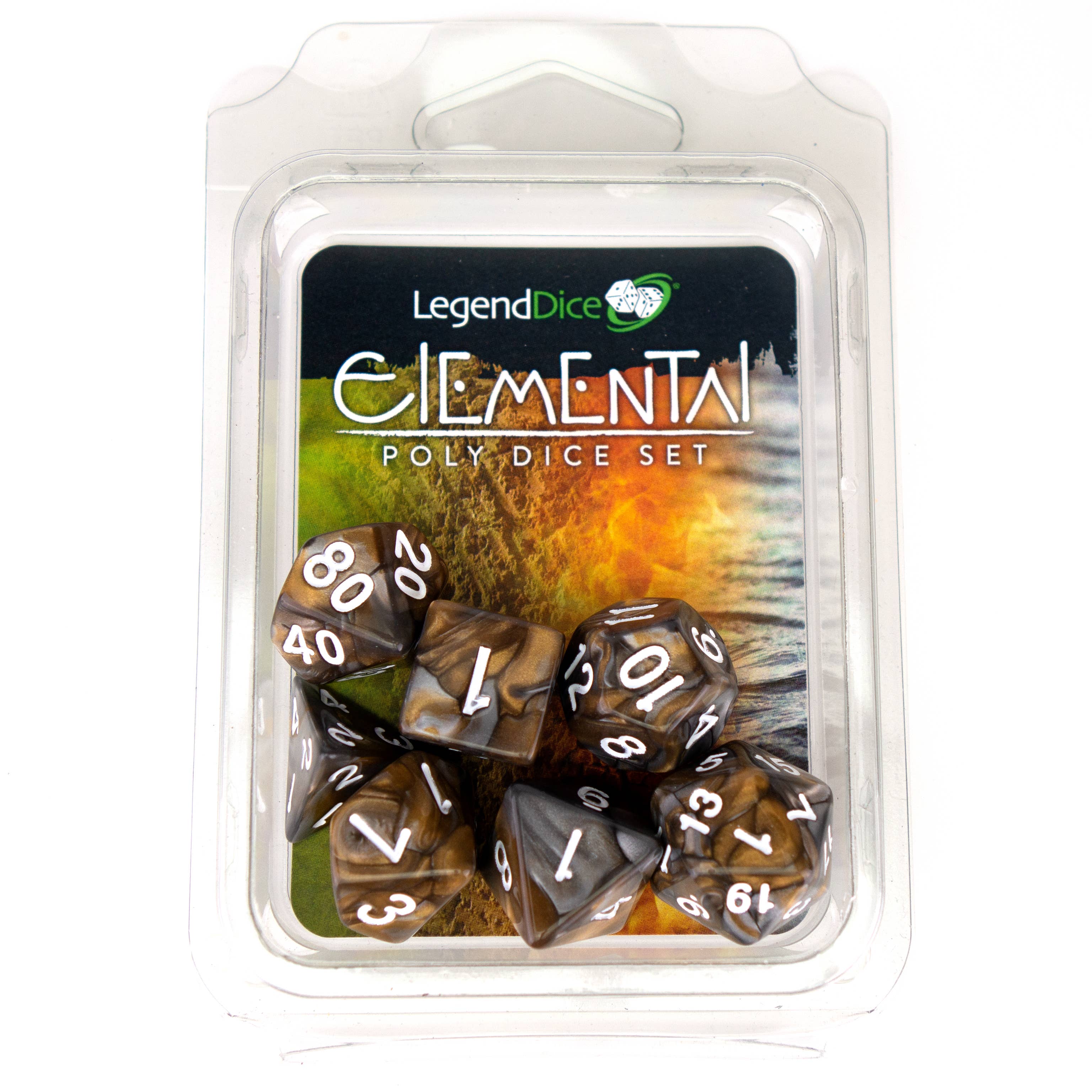 Clamshell Dice - Elemental