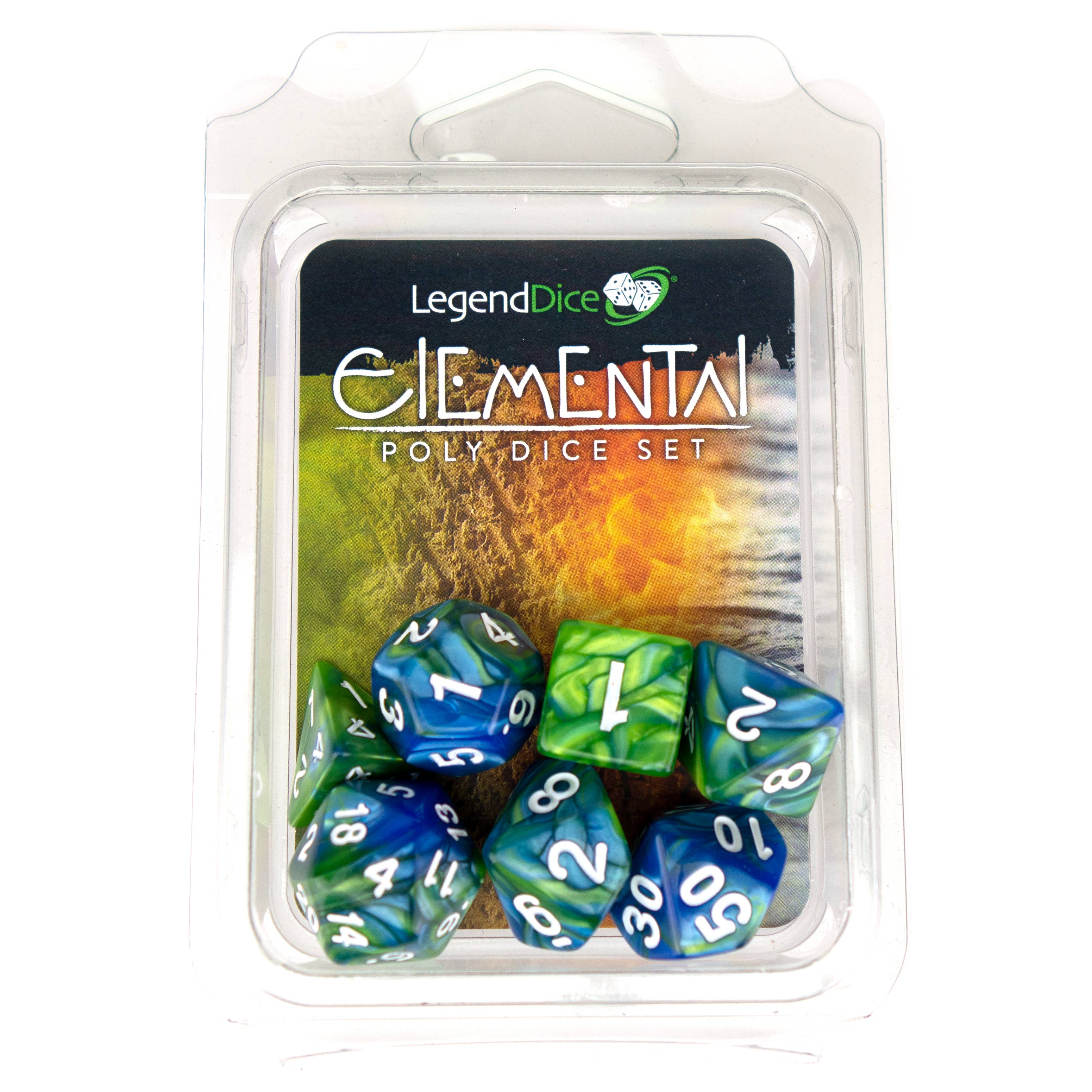 Clamshell Dice - Elemental