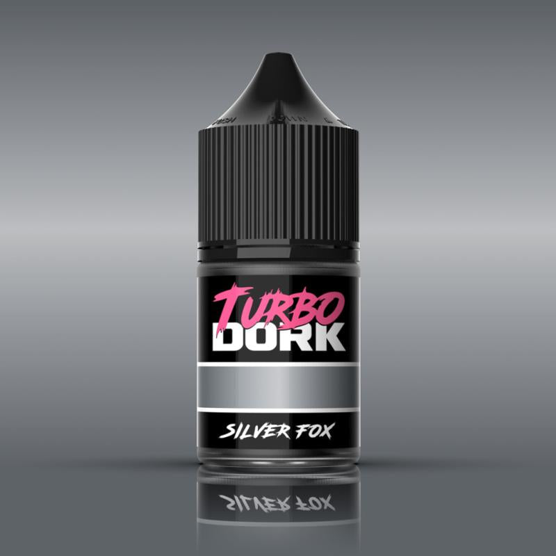 Turbo Dork: Silver Fox Metallic Acrylic Paint 22ml Bottle